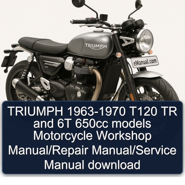 TRIUMPH 1963-1970 T120 TR and 6T 650cc models Motorcycle Workshop Manual/Repair Manual/Service Manual download