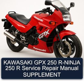 KAWASAKI GPX 250 R-NINJA 250 R Service Repair Manual SUPPLEMENT