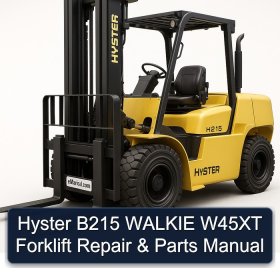 Hyster B215 WALKIE W45XT Forklift Repair & Parts Manual