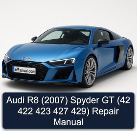 Audi R8 (2007) Spyder GT (42 422 423 427 429) Repair Manual