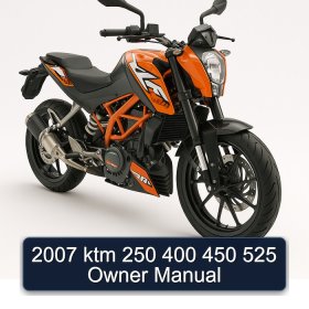 2007 ktm 250 400 450 525 Owner Manual