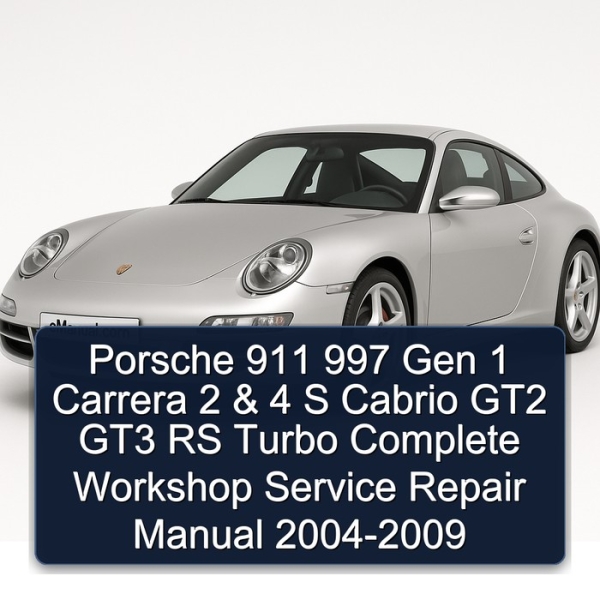 Porsche 911 997 Gen 1 Carrera 2 & 4 S Cabrio GT2 GT3 RS Turbo Complete Workshop Service Repair Manual 2004-2009