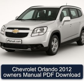 Chevrolet Orlando 2012 owners Manual PDF Download