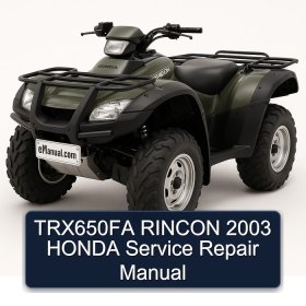 TRX650FA RINCON 2003 HONDA Service Repair Manual