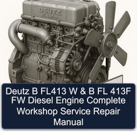 Deutz B FL413 W & B FL 413F FW Diesel Engine Complete Workshop Service Repair Manual