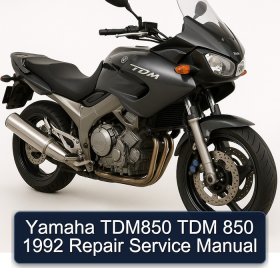 Yamaha TDM850 TDM 850 1992 Repair Service Manual