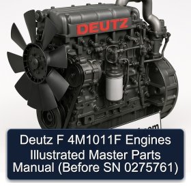 Deutz F 4M1011F Engines Illustrated Master Parts Manual (Before SN 0275761)