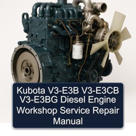 Kubota V3-E3B V3-E3CB V3-E3BG Diesel Engine Workshop Service Repair Manual