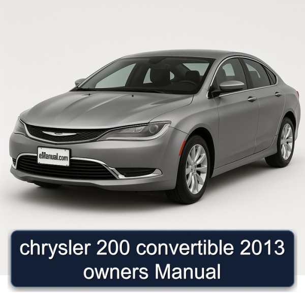 chrysler 200 convertible 2013 owners Manual