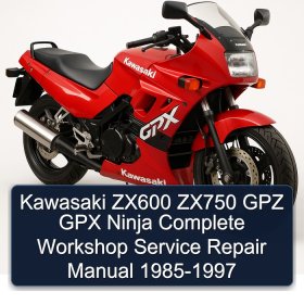 Kawasaki ZX600 ZX750 GPZ GPX Ninja Complete Workshop Service Repair Manual 1985-1997