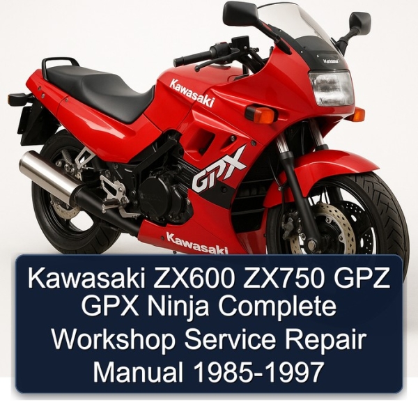 Kawasaki ZX600 ZX750 GPZ GPX Ninja Complete Workshop Service Repair Manual 1985-1997