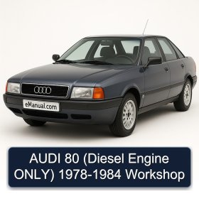 AUDI 80 (Diesel Engine ONLY) 1978-1984 Workshop