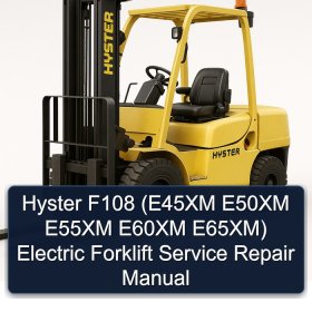 Hyster F108 (E45XM E50XM E55XM E60XM E65XM) Electric Forklift Service Repair Manual