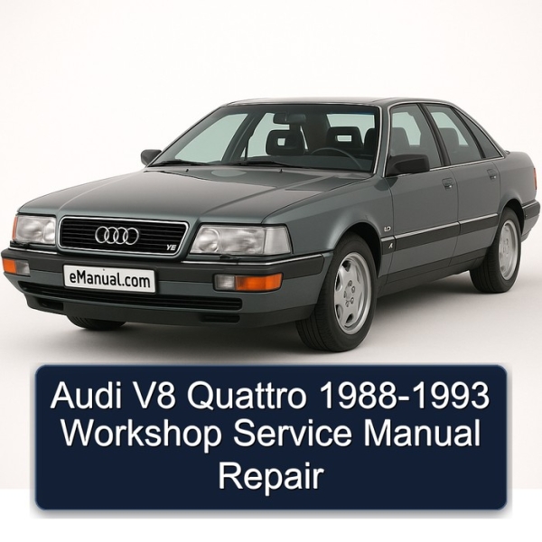 Audi V8 Quattro 1988-1993 Workshop Service Manual Repair