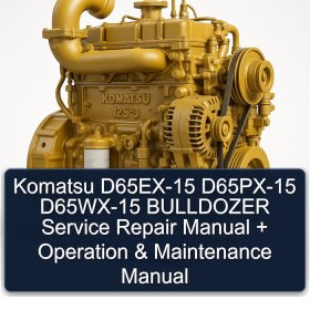 Komatsu D65EX-15 D65PX-15 D65WX-15 BULLDOZER Service Repair Manual + Operation & Maintenance Manual