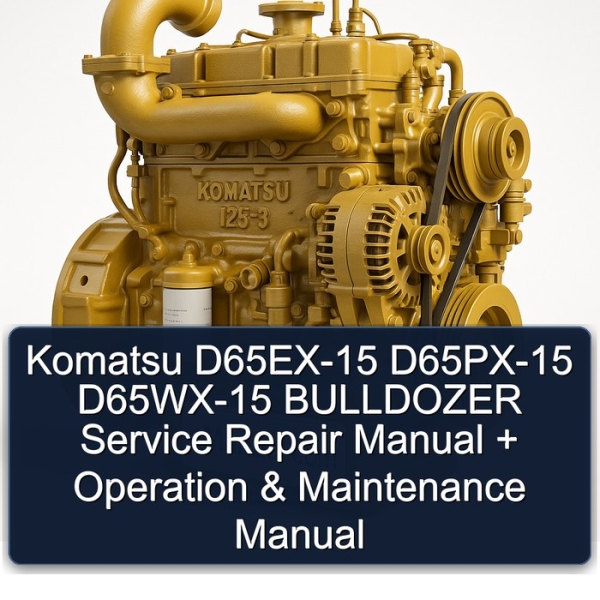 Komatsu D65EX-15 D65PX-15 D65WX-15 BULLDOZER Service Repair Manual + Operation & Maintenance Manual