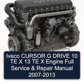 Iveco CURSOR G DRIVE 10 TE X 13 TE X Engine Full Service & Repair Manual 2007-2013