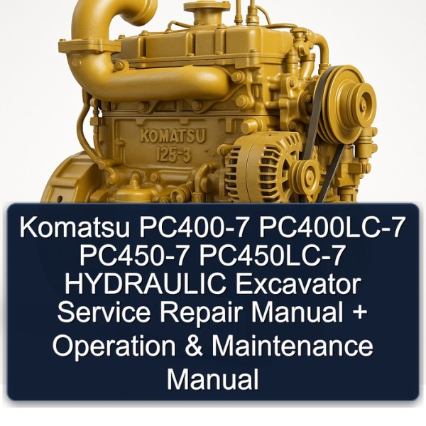 Komatsu PC400-7 PC400LC-7 PC450-7 PC450LC-7 HYDRAULIC Excavator Service Repair Manual + Operation & Maintenance Manual