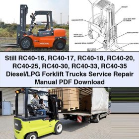 Still RC40-16 RC40-17 RC40-18 RC40-20 RC40-25 RC40-30 RC40-33 RC40-35 Diesel/LPG Forklift Trucks Service Repair Manual