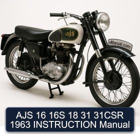 AJS 16 16S 18 31 31CSR 1963 INSTRUCTION Manual