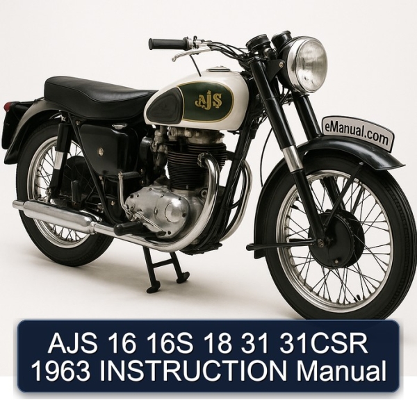 AJS 16 16S 18 31 31CSR 1963 INSTRUCTION Manual