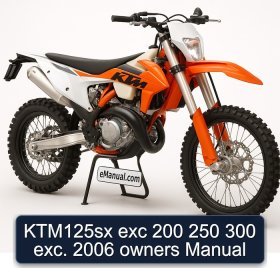 KTM125sx exc 200 250 300 exc. 2006 owners Manual