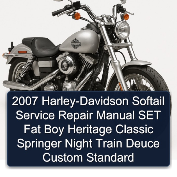 2007 Harley-Davidson Softail Service Repair Manual SET Fat Boy Heritage Classic Springer Night Train Deuce Custom Standard
