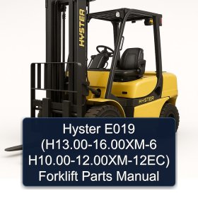 Hyster E019 (H13.00-16.00XM-6 H10.00-12.00XM-12EC) Forklift Parts Manual