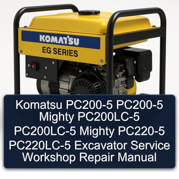 Komatsu PC200-5 PC200-5 Mighty PC200LC-5 PC200LC-5 Mighty PC220-5 PC220LC-5 Excavator Service Workshop Repair Manual