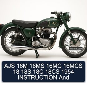 AJS 16M 16MS 16MC 16MCS 18 18S 18C 18CS 1954 INSTRUCTION And