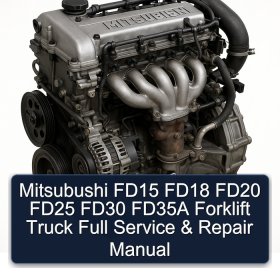 Mitsubushi FD15 FD18 FD20 FD25 FD30 FD35A Forklift Truck Full Service & Repair Manual