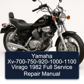 Yamaha Xv-700-750-920-1000-1100 Virago 1982 Full Manual de servicio y reparación