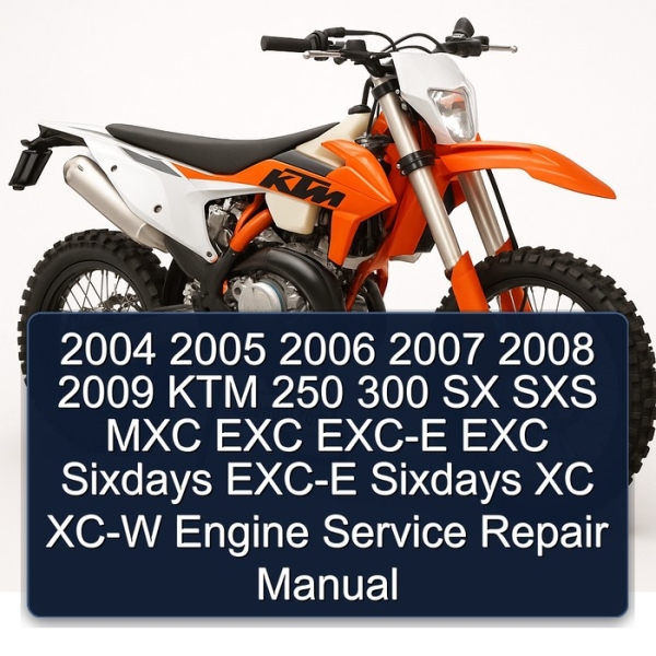 2004 2005 2006 2007 2008 2009 KTM 250 300 SX SXS MXC EXC EXC-E EXC Sixdays EXC-E Sixdays XC XC-W Engine Service Repair Manual