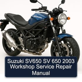 Suzuki SV650 SV 650 2003 Workshop Service Repair Manual