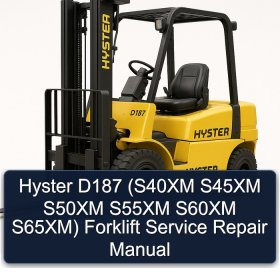 Hyster D187 (S40XM S45XM S50XM S55XM S60XM S65XM) Forklift Service Repair Manual