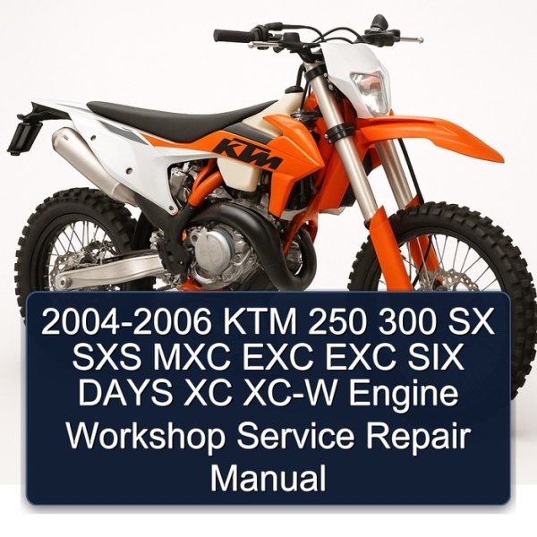 2004-2006 KTM 250 300 SX SXS MXC EXC EXC SIX DAYS XC XC-W Engine Workshop Service Repair Manual