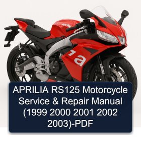 APRILIA RS125 Motorcycle Service & Repair Manual (1999 2000 2001 2002 2003)-PDF