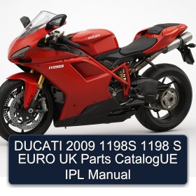 DUCATI 2009 1198S 1198 S EURO UK Parts CatalogUE IPL Manual