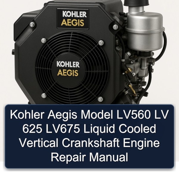 Kohler Aegis Model LV560 LV 625 LV675 Liquid Cooled Vertical Crankshaft Engine Repair Manual