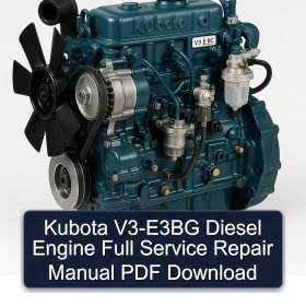 Kubota V3-E3BG Diesel Engine Full Service Repair Manual PDF Download