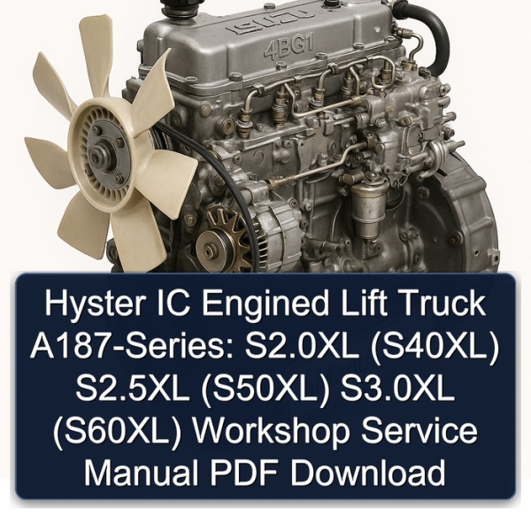 Hyster IC Engined Lift Truck A187-Series: S2.0XL (S40XL) S2.5XL (S50XL) S3.0XL (S60XL) Workshop Service Manual PDF Download