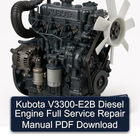 Kubota V3300-E2B Diesel Engine Full Service Repair Manual PDF Download