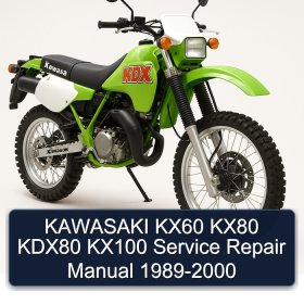 KAWASAKI KX60 KX80 KDX80 KX100 Service Repair Manual 1989-2000