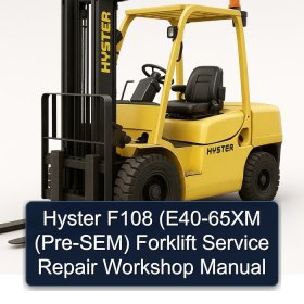 Hyster F108 (E40-65XM (Pre-SEM) Forklift Service Repair Workshop Manual