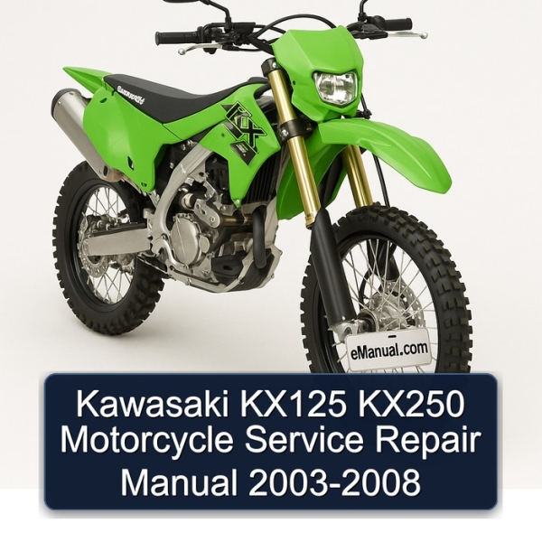 Kawasaki KX125 KX250 Motorcycle Service Repair Manual 2003-2008