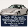 Porsche 911 Carrera 996 Models Series 1998 2004 Car Workshop Manual/Repair Manual/Service Manual download