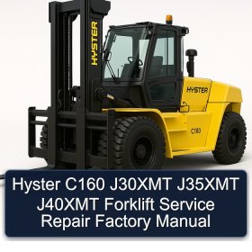 Hyster C160 J30XMT J35XMT J40XMT Forklift Service Repair Factory Manual