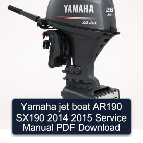 Yamaha jet boat AR190 SX190 2014 2015 Service Manual PDF Download