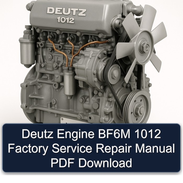 Deutz Engine BF6M 1012 Factory Service Repair Manual PDF Download