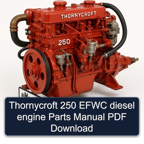 Thornycroft 250 EFWC diesel engine Parts Manual PDF Download